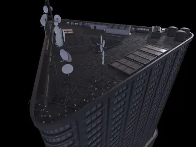 Skyscraper Model Low Poly Low-poly 3D model
