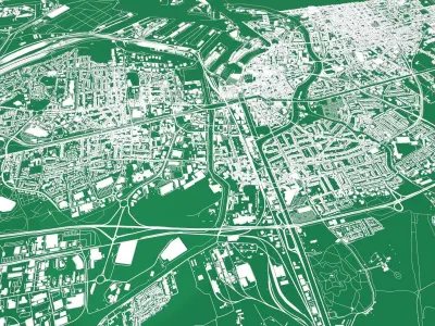 Cityscape Dunkerque France 3D model