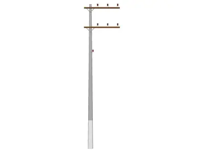 Concrete Lamp Post - Light Pole - Light Post - Street Light 33 3D model