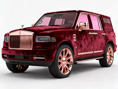 Velvet Wrapped Luxury Patrol SUV 3D Model Low-poly 3D model