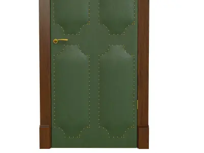 Classic wooden door 05 3D model