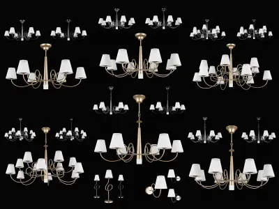 814 Vortico Lightstar Collection of Modern Lamps 3D Model Pack