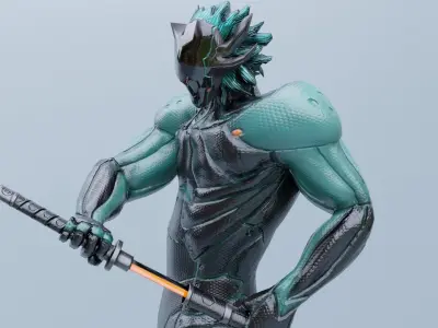 Low Poly - Cyborg Zodiac Theme - Leo Low-poly 3D model