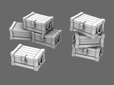 BWTF Scenic Small Wooden Crates 3D print model