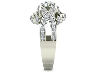 Women Wedding Engagement Ring 3D print model 27