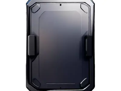 SciFi Futuristic Industrial Door Low-poly 3D model