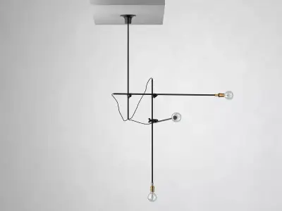 3 Arm Chandelier 3D model