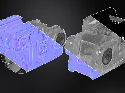 Viridian C5L Laser -  light Low-poly 3D model