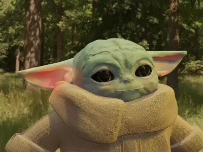 cool Grogu model  3D model