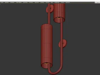 LUCINA WALL Low-poly 3D model