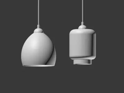 Pendant Light Collection 3D model