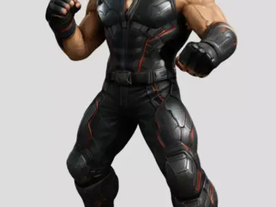 Fighter character 3D model