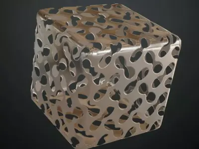 Silver Metal Grill Transparent PBR Seamless Texture 2