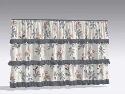 Curtain Low-poly 3D model