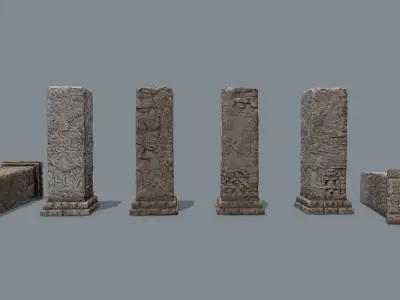 old ruin Low-poly 3D model