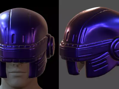 Gas mask helmet 3d model scifi Low-poly  Low-poly 3D model 380