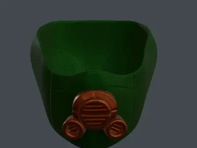 Gas mask respirator scifi futuristic Low-poly 3D model Low-poly 3D model