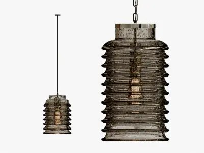 STACKED PENDANT - MERCURY GLASS 3D model