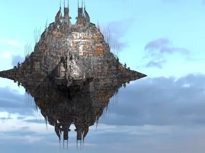 Sci fi Locust Horde Dish 3D model