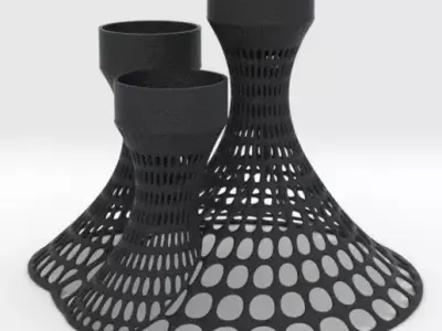 3 Tealights Holder 3D print model