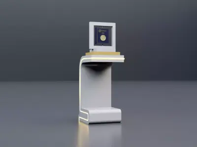 Jewellery Single Display Stand Low-poly 3D model
