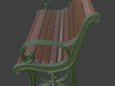 Park Bench 3D Model 3D model shop