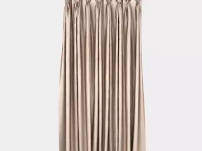 Pinch Pleat Curtain 3D model