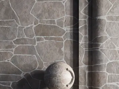 H82 Slate Stone - PBR - 4K - Seamless Low-poly 3D model