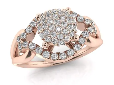 Fancy ring 3D print model 5