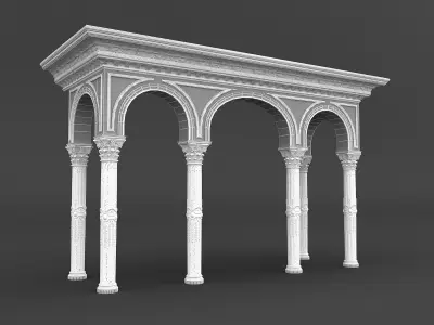 mosque entrance 01 3D model