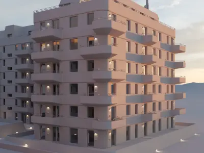SCI-FI Apartment Building 3D model