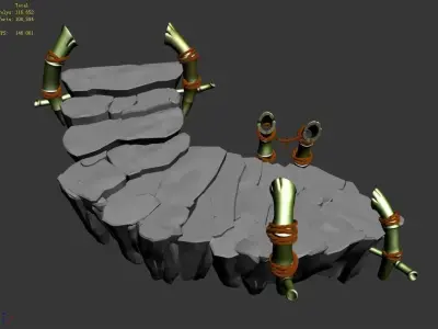 New Village - Stone Bridge 3D model