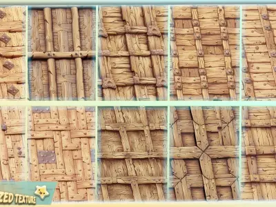 Stylized Wood Seamless Texture Pack Texture