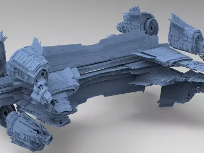 Alien Ship design 6  3D model