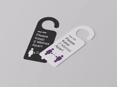 Covid Awareness Door Hangers 3D model