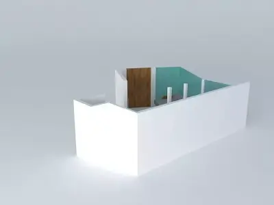 sandraorkut bathroom with door Free 3D model