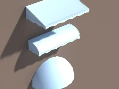 Awning Misc Architecture Low Poly 3 Colors Low-poly 3D model