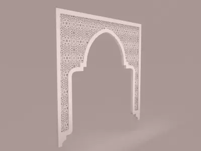 Arabic pattern  Low-poly 3D model