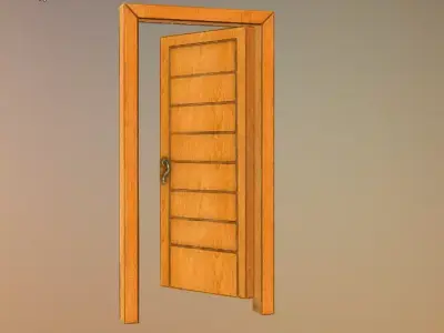 Door 02 Low-poly 3D model get
