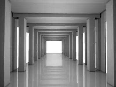 Sci Fi Corridor 3D model 69