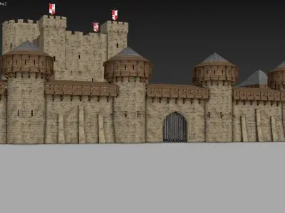 Medieval Castle Construction Set 3D model