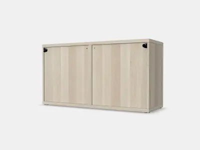 BESTA Shelf unit with glass doors 8 Low-poly 3D model