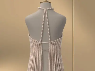 Vintage Pearl Top 3D model