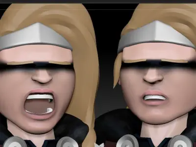 The Shield Maiden Free low-poly 3D model