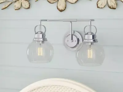 Gilbertson Light Chrome Vanity Light 3D model