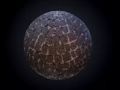 Cobblestone Ground Terrain Seamless PBR Texture Texture