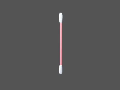 Cotton Swab v1 003 Low-poly 3D model
