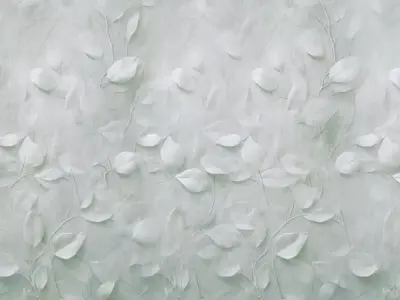 Embossed Leaf Relief Mural  Texture