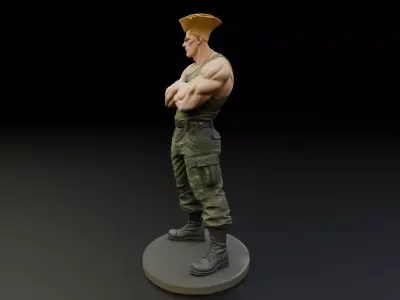 Guile Street Fighter 3D print model