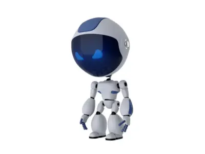 Animated Robot Low-poly 3D model